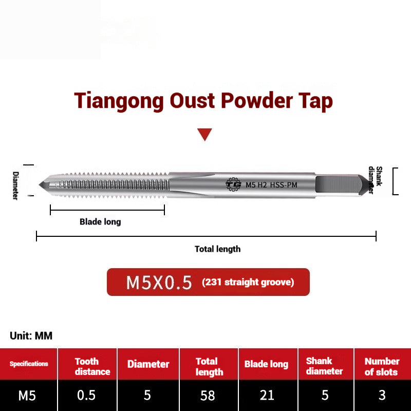 1097-Powder metallurgy machine taps stainless steel special taps straight groove spiral apex screw tip taps taps Shandong Denso Pricision Tools Co.,Ltd.
